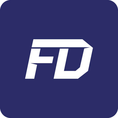 Logo carré FD Formation Detailing blanc sur fond bleu marine, centre de formation detailing de Trappes (78)